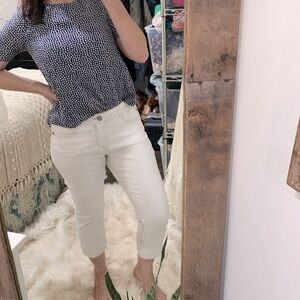 Supplies white denim Mila modern crop size 12
